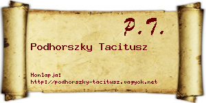 Podhorszky Tacitusz névjegykártya